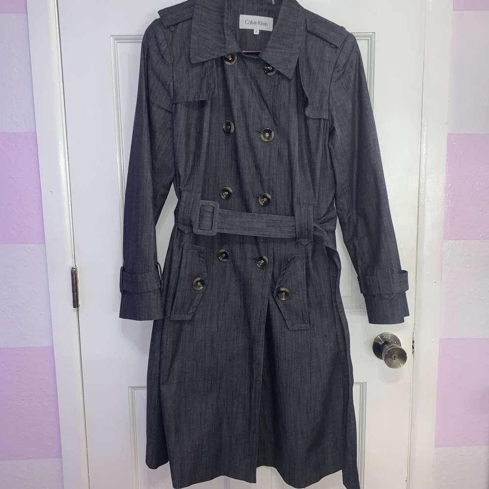 A nice long Calvin Klein grey jacket